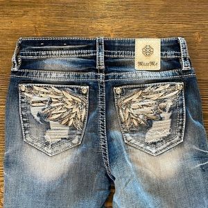 26 x 31.5 Womens Miss Me Mid Rise Straight Cut Jean